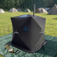 Tente de sauna Warmfire étanche, écologique, toutes saisons, pour la pêche sur glace et le camping, type étendu, en tissu triple Oxford, >3000 mm