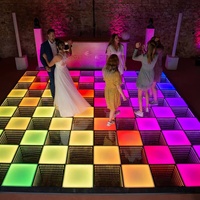 Piste de danse LED 3D magnétique portable, piste de danse illuminée interactive, piste de danse de mariage, miroir infini 3D LED