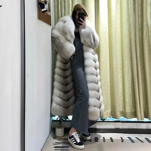 Cappotto di pelliccia di colore volpe di alta qualità <span class=keywords><strong>vestiti</strong></span> <span class=keywords><strong>invernali</strong></span> da donna <span class=keywords><strong>lunghi</strong></span> cappotti di pelliccia naturale per le donne - Product Image 5