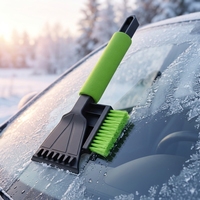 Brosse de nettoyage de voiture portable en ABS léger, balayette à neige et grattoir à glace pour l'hiver