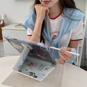 Dễ thương Sao graffiti Dog Flat bìa cho <span class=keywords><strong>Apple</strong></span> ipad10 thế hệ phẳng Vỏ bảo vệ ipadair5/6 chống rơi 7 thế hệ 2024 - Product Image 4