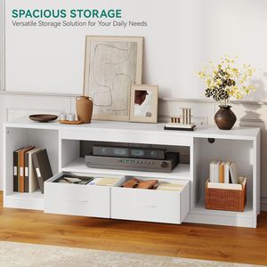 Mobili da soggiorno-Mobile <span class=keywords><strong>TV</strong></span> a 3 porte regolabile a 2 porte con centro di intrattenimento per pannello in legno <span class=keywords><strong>TV</strong></span> - Product Image 2