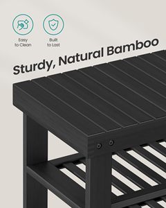 SENYU Modern 3-Tier Wood <b>Shoe</b> <b>Rack</b> <b>Storage</b> Bench Entryway Organizer Space Saving Design Minimalist Style Home Furniture - Product Image 5