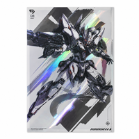Affiche d'art personnalisée en feuille holographique/argentée, impression métallique holographique, illustration Mecha Anime/Manga, posters décoratifs pour fans