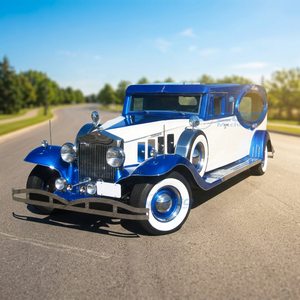 Cercueil électrique bleu exquis haut de gamme, confortable, fournitures funéraires, voiture funéraire, personnalisable - Product Image 1