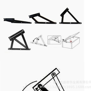 Small <b>Bed</b> <b>Frame</b> Hinge 275mm Black Iron Spring Hinge Furniture Hardware Industrial Design Surface Mount - Product Image 4