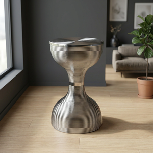 Tabouret de bar en aluminium pour salon - Design traditionnel, construction durable - Product Image 4