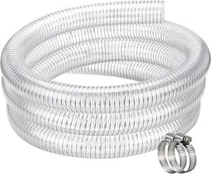 Tubo Flessibile Industriale in PVC Trasparente 100m con Elica Metallica Rinforzato Antiabrasione per Drenaggio Irrigazione Giardino - Product Image 3