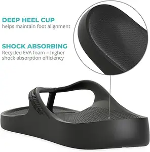 Arch Support Flip Flops Prevent Tired Aching Legs Unisex Orthotic Plantar Fasciitis Flip Flops Made From Recycled Materials