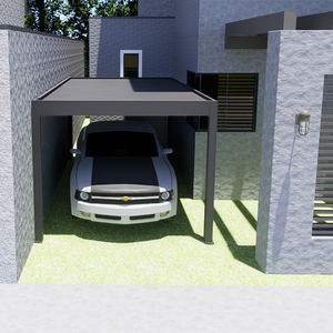 Nhôm mái hiên tán chống gỉ cố định mái nhà ngoài trời không thấm nước vườn pergola bãi đậu xe bãi đậu xe với nhà kho - Product Image 2