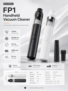 Wireless Rechargeable Mini Vacuum Cleaner Home/Car Washer Handheld USB Power Source Bagless Wet Dry Function for Household Use - Product Image 3
