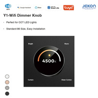 Variateur mural Wi-Fi à bouton rotatif en verre mat quatre couleurs, large plage de tension 110V-250V, installation facile, compatible avec boîtier de jonction standard 86