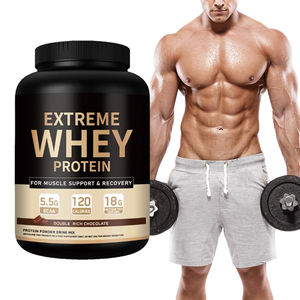 Isolat de protéines de lactosérum de qualité supérieure OEM ODM 90 WPI 5LB Double Rich Chocolate Certifié GMP pour la croissance musculaire Vente en gros transfrontalière - Product Image 1