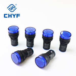 Сигнальная лампа CHYF, 22 мм, 12 В, 24 В, 220 В, 110 В, 120 В, Светодиодная панель питания, красный, зеленый, желтый, светодиодный индикатор, AD22-22DS - Product Image 4