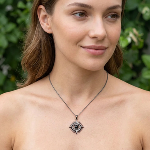 Colgante de Ojo Turco de Ónix Negro Natural, Plata de Ley 925, Joyería Espiritual Hecha a Mano, Proveedor Mayorista OEM ODM - Product Image 3