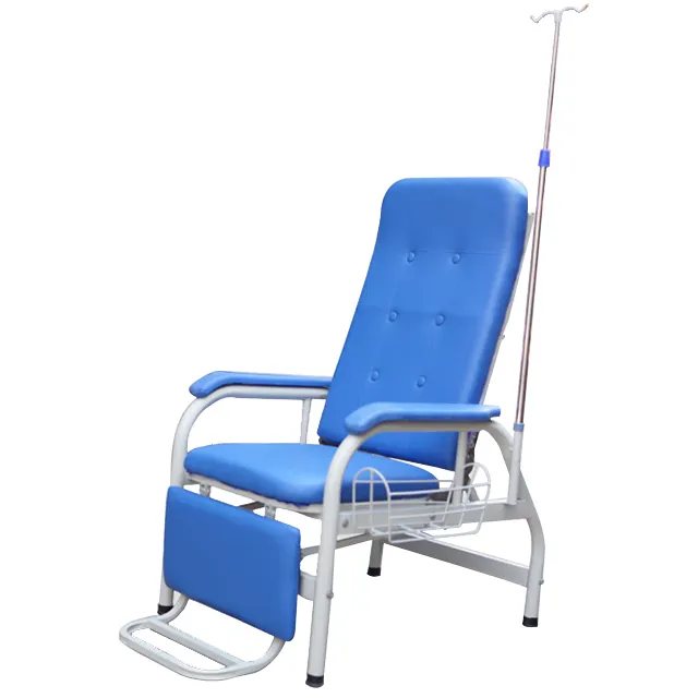 공장 직행 병원 클리닉 IV 스탠드이있는 조정 가능한 의료 정맥 점적 주입 의자