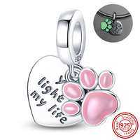 Liontin Manik Perak Sterling S925 Model Bulan, Unta, Kucing, Berlian, Cocok untuk Gelang DIY, Hadiah untuk Wanita