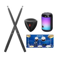 Batterie électronique virtuelle AR, kit de batterie somatosensorielle portable avec baguettes d'air pour enfants, adultes, débutants et professionnels de la musique