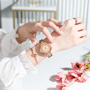 สำหรับ2558นาฬิกาควอทซ์สุภาพสตรีสุดหรูสายรัดข้อมือสแตนเลสสตีลสายรัดข้อมือกำหนดโลโก้ได้เองหน้าปัดกระจกแฟชั่นกันน้ำ - Product Image 5