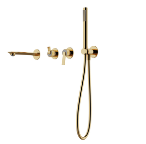 Robinet mitigeur de lavabo CUPC en laiton doré, à <span class=keywords><strong>deux</strong></span> poignées, 3 trous, pour salle de bain - Product Image 6