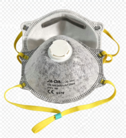Masque FFP3 personnalisable avec valve anti-aérosols, masque FFP3 en forme de coupelle, masques FFP3 NR avec charbon actif