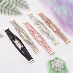 Cord Leather <b>Bracelet</b> Seamless Best Seller Nickel-free Vacuum Plating Holiday Gift for Women Lightweight Comfort Fit - Product Image 3