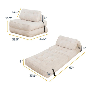 Sofá <span class=keywords><strong>cama</strong></span> <span class=keywords><strong>plegable</strong></span> comprimido, bolsa de frijol, tela de pana, sofá Azy, <span class=keywords><strong>espuma</strong></span> viscoelástica, tela informal, sillón de dormitorio para apartamento pequeño - Product Image 4