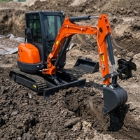 Mini-excavatrice EPA/EURO 5 de 3,5 tonnes avec cabine, excavatrice sur chenilles, petite excavatrice à vendre, livraison gratuite