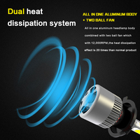NIGHTEYE A315-S2 LED phare H4 H7 H11 9005 9006 avec ventilateur COB LED puce 72W 9000LM led phare