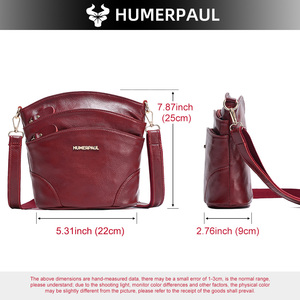 <span class=keywords><strong>Borsa</strong></span> a <span class=keywords><strong>tracolla</strong></span> in vera pelle HUMERPAUL da donna <span class=keywords><strong>bordeaux</strong></span> <span class=keywords><strong>borsa</strong></span> a <span class=keywords><strong>tracolla</strong></span> Multi-tasca per uso quotidiano <span class=keywords><strong>borsa</strong></span> di alta qualità - Product Image 5