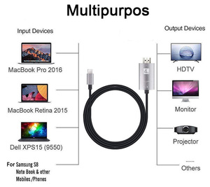 Chuyển Đổi Điện Thoại Di Động Sang TV Cáp Chiếu H-D Giao Diện 2M Loại C Sang Hd-mi 4K 60HZ Bộ Chuyển Đổi Cáp Dữ Liệu - Product Image 2