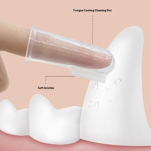 Écologique de Qualité Alimentaire Silicone Pet Dents Dentaire Nettoyage Toilettage Soins Brosses À Doigts Pour Chats Chiens - Product Image 4