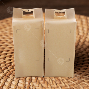 Биоразлагаемый пакет из крафт-бумаги с магнитной застежкой и клапаном для пищевых продуктов, для зерна (пшеница, кукуруза), риса, муки, 1 кг, 2,5 кг, 5 кг - Product Image 3