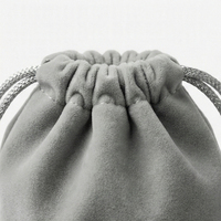 Pochettes de rangement pliables en velours et flanelle à motif dessin animé, avec logo imprimé en satin de soie, extra grandes, pour bijoux et cadeaux, vente en gros
