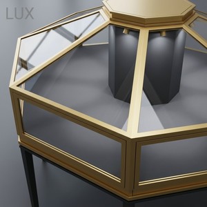 ตู้โชว์เครื่องประดับสแตนเลสสตีลสองสีคุณภาพสูง LUX ดีไซน์ทันสมัยหรูหรา ตู้โชว์เครื่องประดับสั่งทำพิเศษ ออกแบบ 3 มิติ สำหรับร้านค้าหรู - Product Image 3