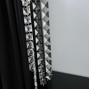 Chiaro 14MM cristallo quadrato lampadario perline parti <span class=keywords><strong>tenda</strong></span> catena ghirlanda per festa di nozze decorazione MH-DS0331 - Product Image 5