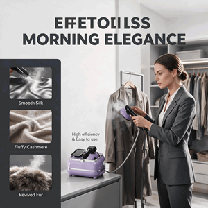 Fer à <span class=keywords><strong>vapeur</strong></span> et défroisseur 2-en-1 haute puissance, portable, <span class=keywords><strong>pour</strong></span> un repassage rapide et un nettoyage des plis des vêtements à domicile - Product Image 5