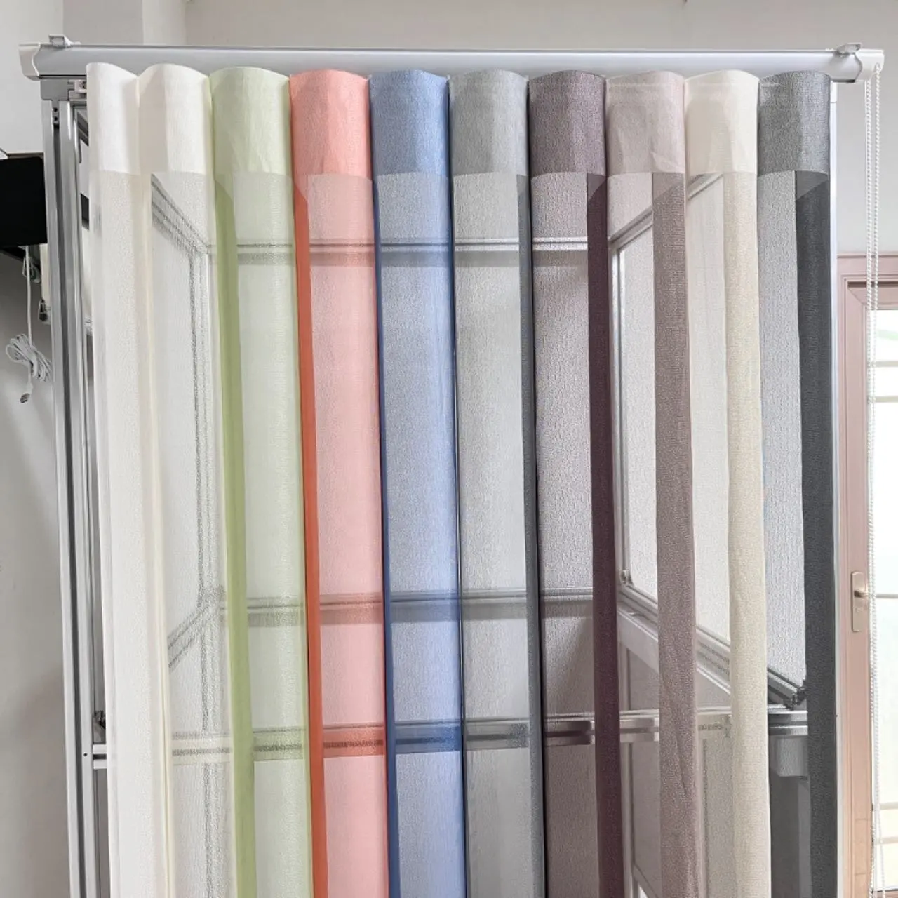 Wholesale UV proof decoration blackout motorized manual rolling shutter luxury office curtains vertical roller blinds