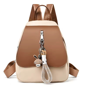Customized Lightweight Korean Style Student Backpack Simple Fashionable Casual College Middle School Style Zipper Polyester Bag - Product Image 5