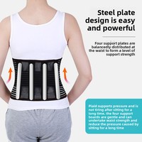 Ceinture de soutien de la taille abdominale avec disques lombaires saillants redressant la plaque d'acier Caractéristiques de fitness respirantes pour les soins lombaires