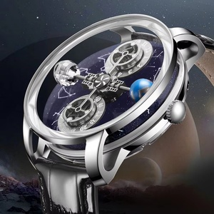 Relojes PINDU, Nuevo Modelo Mecánico con Diseño de Cuerpo Celeste y Doce Constelaciones, Cristal de Zafiro, Caja de Acero Inoxidable, Resistente al Agua 3BAR - Product Image 1