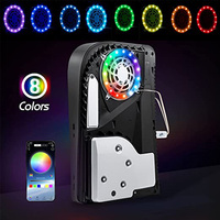 Bande lumineuse LED PS5 RGB 8 couleurs 400 effets Anneaux lumineux Accessoires décoratifs Télécommande APP/USB pour console PlayStation 5