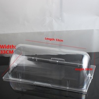 Présentoir de nourriture de buffet en plastique électrique pour le bol de fruit de casse-croûte Dessert Sushi plats froids fruits de mer réfrigérés