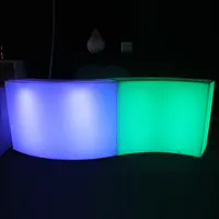 Muebles LED para club nocturno, mesa de Bar de cóctel con Control remoto brillante, 16 colores