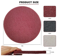 Disque abrasif non tissé de 5 pouces avec fixation auto-agrippante pour le conditionnement des surfaces, support Velcro pour outils de nettoyage et de polissage