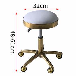 <span class=keywords><strong>Tabouret</strong></span> de bureau, mobilier de salon, <span class=keywords><strong>tabouret</strong></span> selle, chaise de coiffure réglable à 360 degrés avec roulettes, <span class=keywords><strong>tabouret</strong></span> de salon doré - Product Image 1