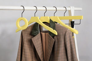 Smooth Rubber Coated Wooden Pants <strong>Hangers</strong> for Luxury Store Jeans Trouser Skirt - Product Image 5