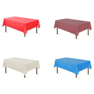 Mạnh mẽ leakproof đầy màu sắc trang trí khăn trải bàn hình chữ nhật nhựa dùng một lần bảng vải cho bữa tiệc dã ngoại - Product Image 4