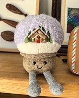 Peluche Jelly Cat Snow Ball, adorable boule de cristal, super douce, pingouin de ski, confortable et adorable