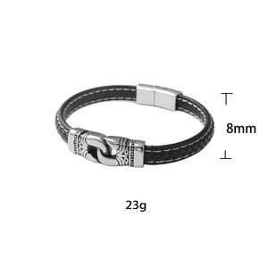yunnique Titanium Steel Animal Clasp Bracelet Black Round Fashion Jewelry for Men and Women - Product Image 5